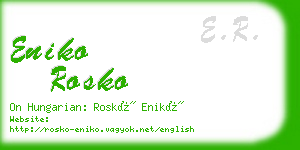 eniko rosko business card